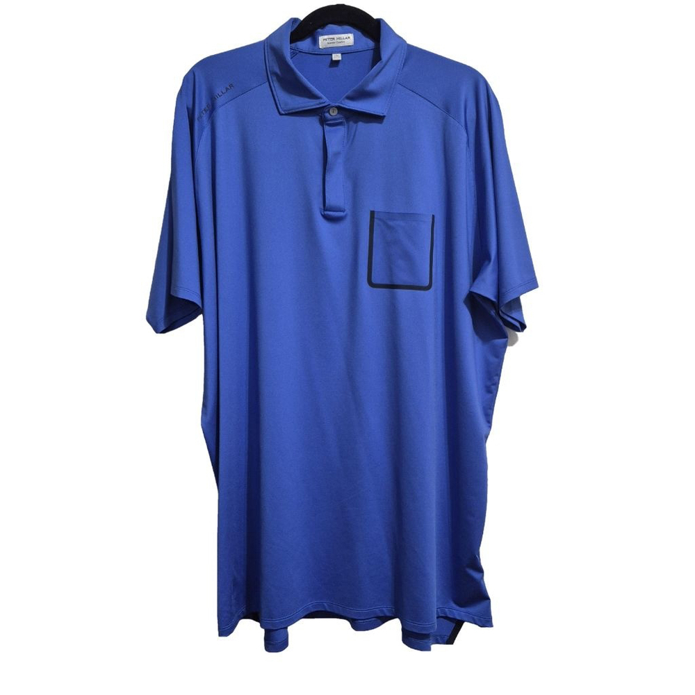 Peter Millar‎ Summner Comfort Polo Shirt XXL Blue Short Sleeve